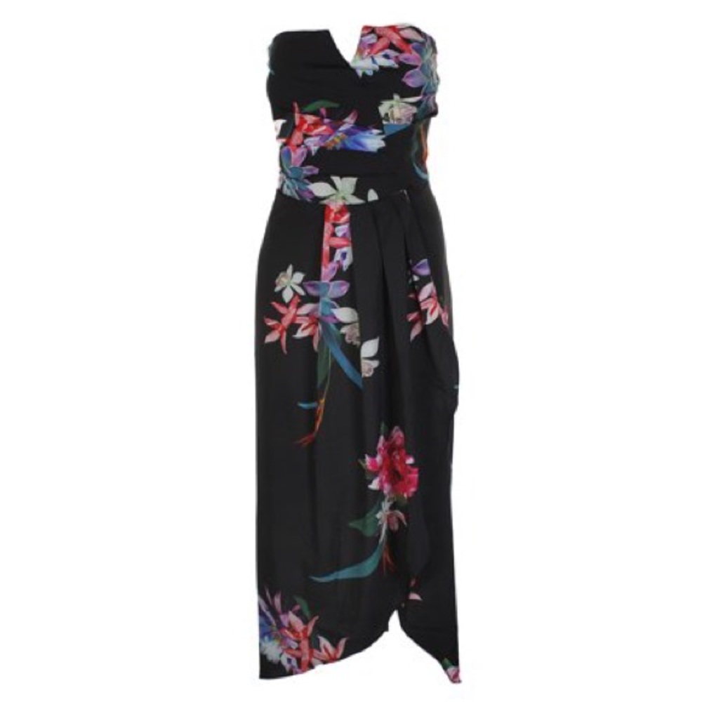 City Chic faux wrap strapless dress size 14 (xs)